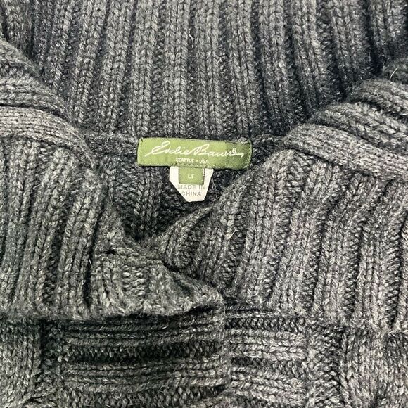 EDDIE BAUER Merino Wool Blend Cable Knit Sweater - Picture 2 of 3
